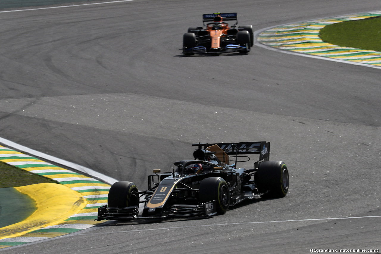 GP BRASILE, 17.11.2019 - Gara, Romain Grosjean (FRA) Haas F1 Team VF-19