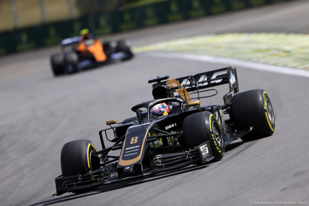 GP BRASILE, 17.11.2019 - Gara, Romain Grosjean (FRA) Haas F1 Team VF-19