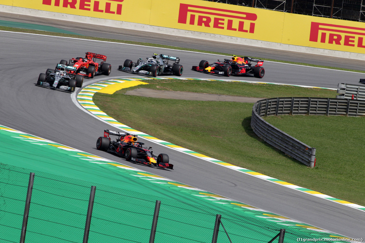 GP BRASILE, 17.11.2019 - Gara, Max Verstappen (NED) Red Bull Racing RB15