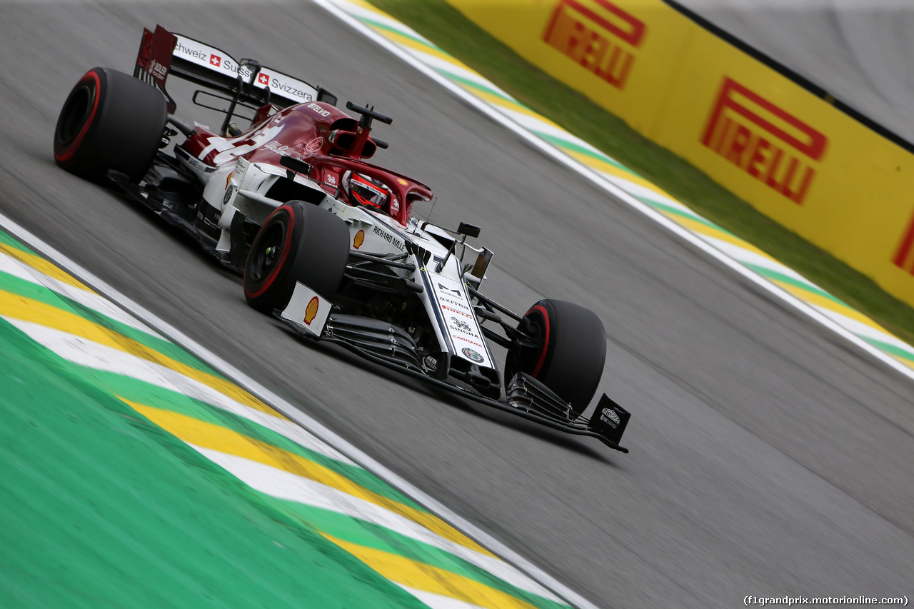 GP BRASILE, 16.11.2019 - Prove Libere 3, Kimi Raikkonen (FIN) Alfa Romeo Racing C38