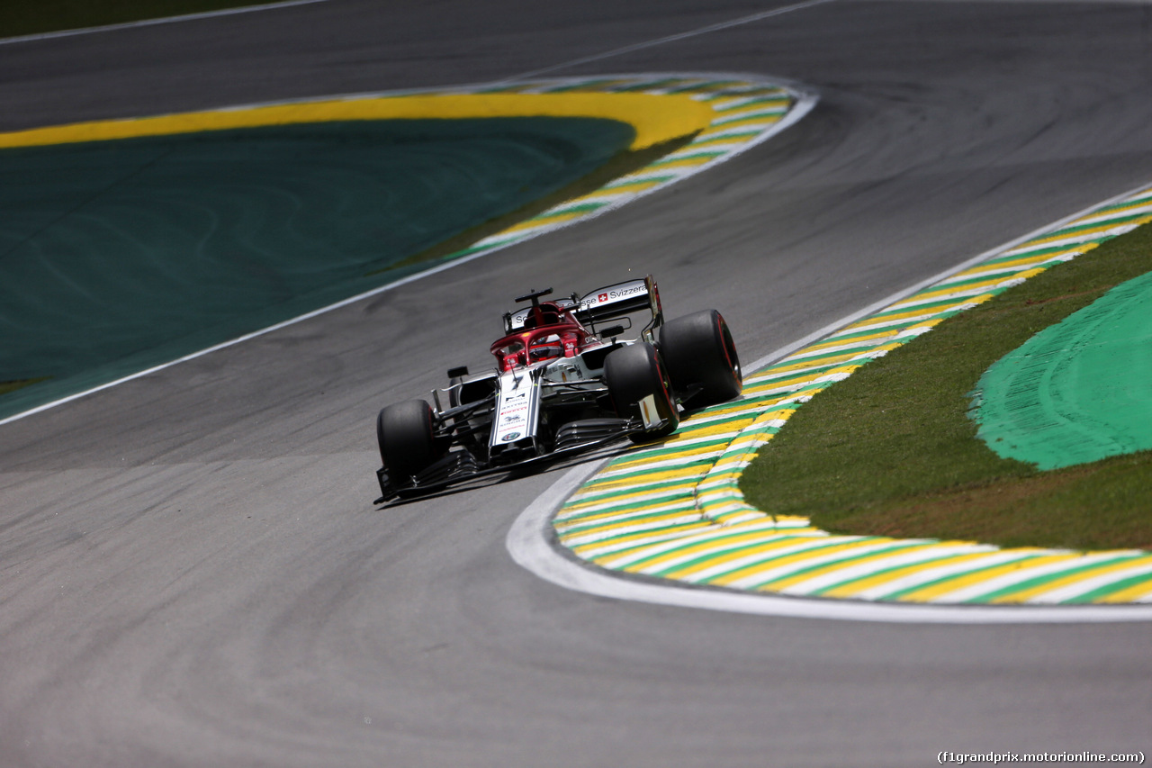 GP BRASILE, 16.11.2019 - Prove Libere 3, Kimi Raikkonen (FIN) Alfa Romeo Racing C38