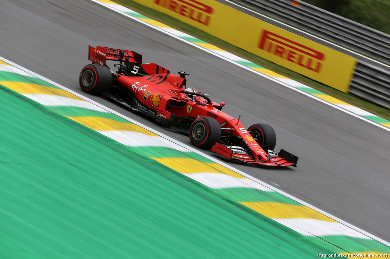 GP BRASILE, 16.11.2019 - Prove Libere 3, Sebastian Vettel (GER) Ferrari SF90