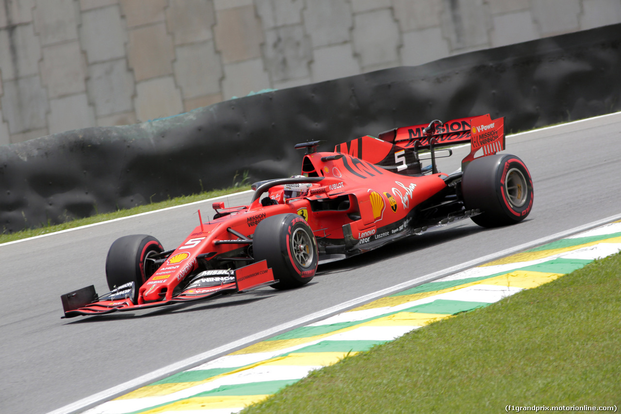 GP BRASILE, 16.11.2019 - Prove Libere 3, Sebastian Vettel (GER) Ferrari SF90
