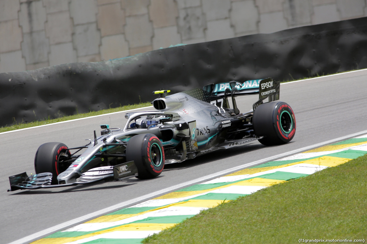 GP BRASILE, 16.11.2019 - Prove Libere 3, Valtteri Bottas (FIN) Mercedes AMG F1 W010