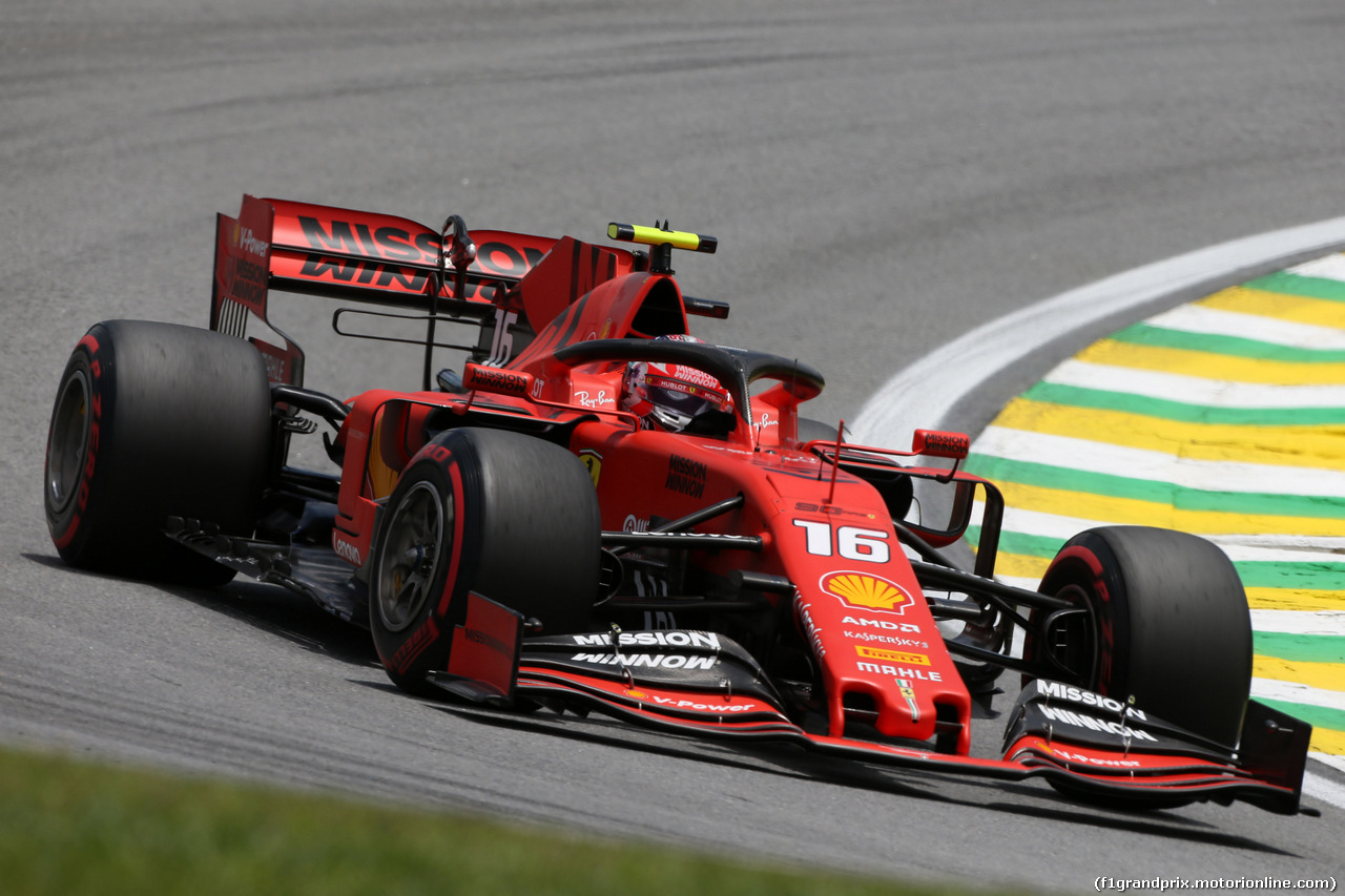 GP BRASILE, 16.11.2019 - Prove Libere 3, Charles Leclerc (MON) Ferrari SF90