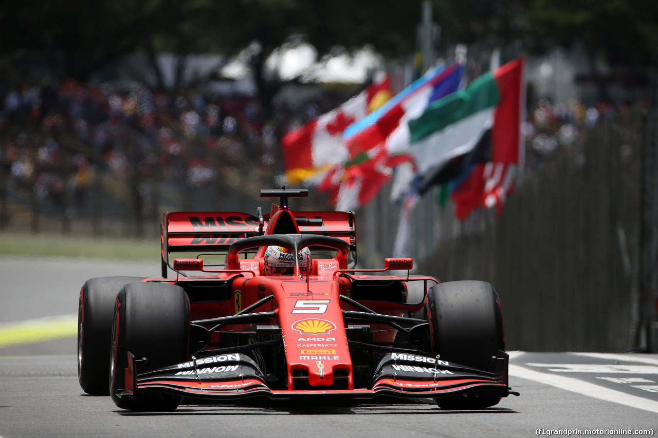 GP BRASILE, 16.11.2019 - Prove Libere 3, Sebastian Vettel (GER) Ferrari SF90