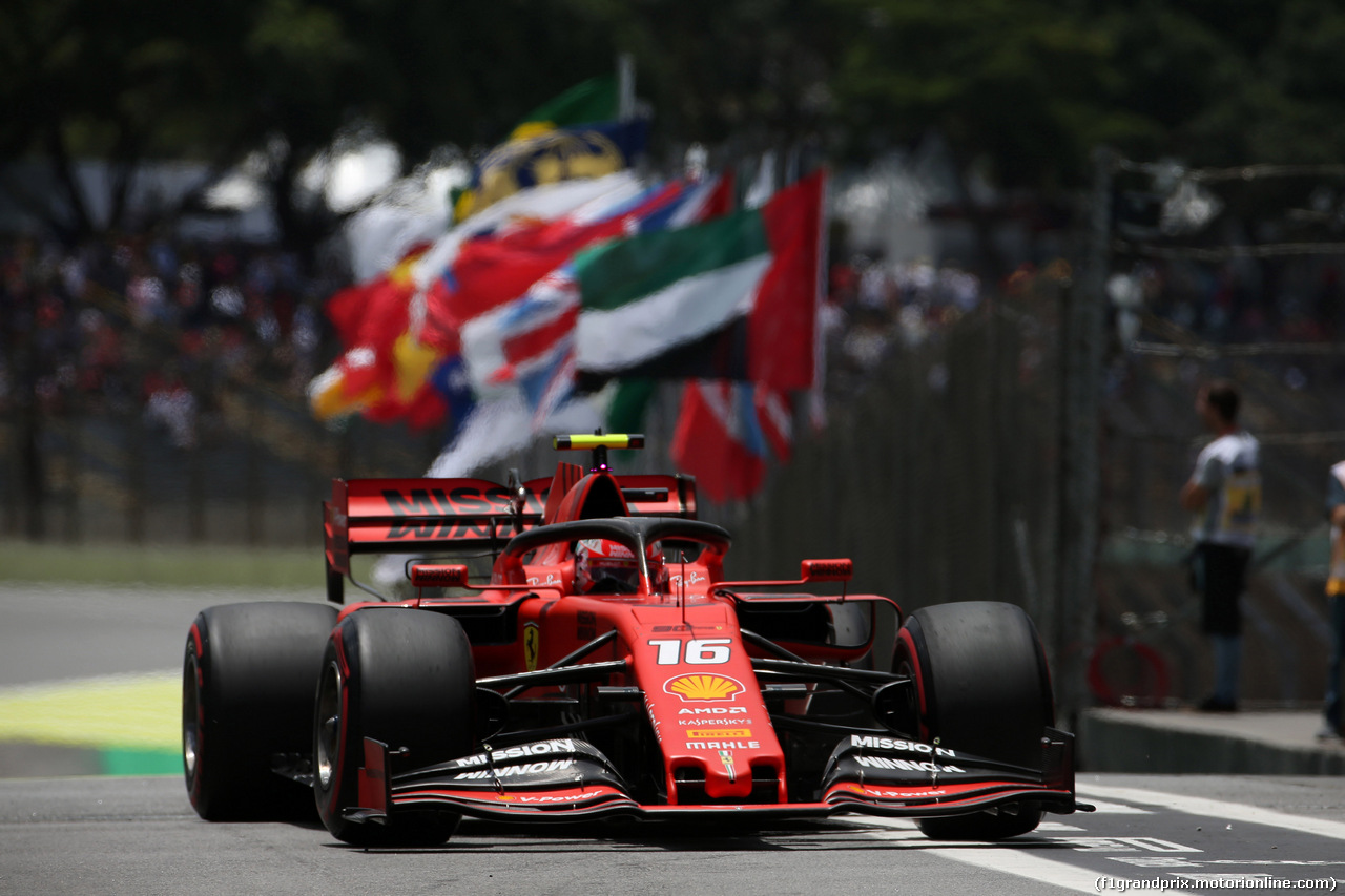 GP BRASILE, 16.11.2019 - Prove Libere 3, Charles Leclerc (MON) Ferrari SF90