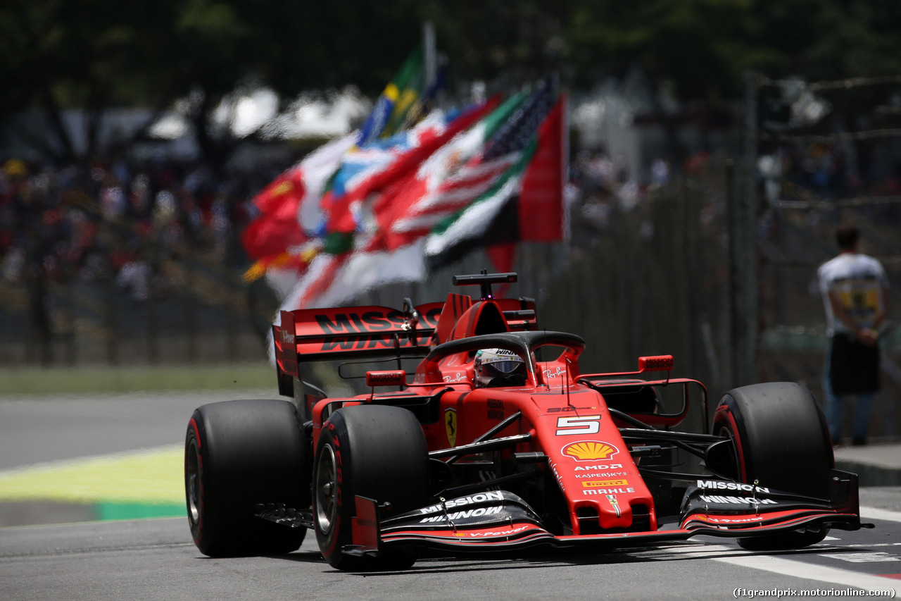 GP BRASILE, 16.11.2019 - Prove Libere 3, Sebastian Vettel (GER) Ferrari SF90