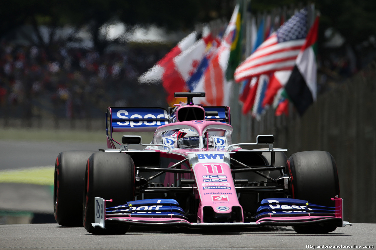 GP BRASILE, 16.11.2019 - Prove Libere 3, Sergio Perez (MEX) Racing Point F1 Team RP19