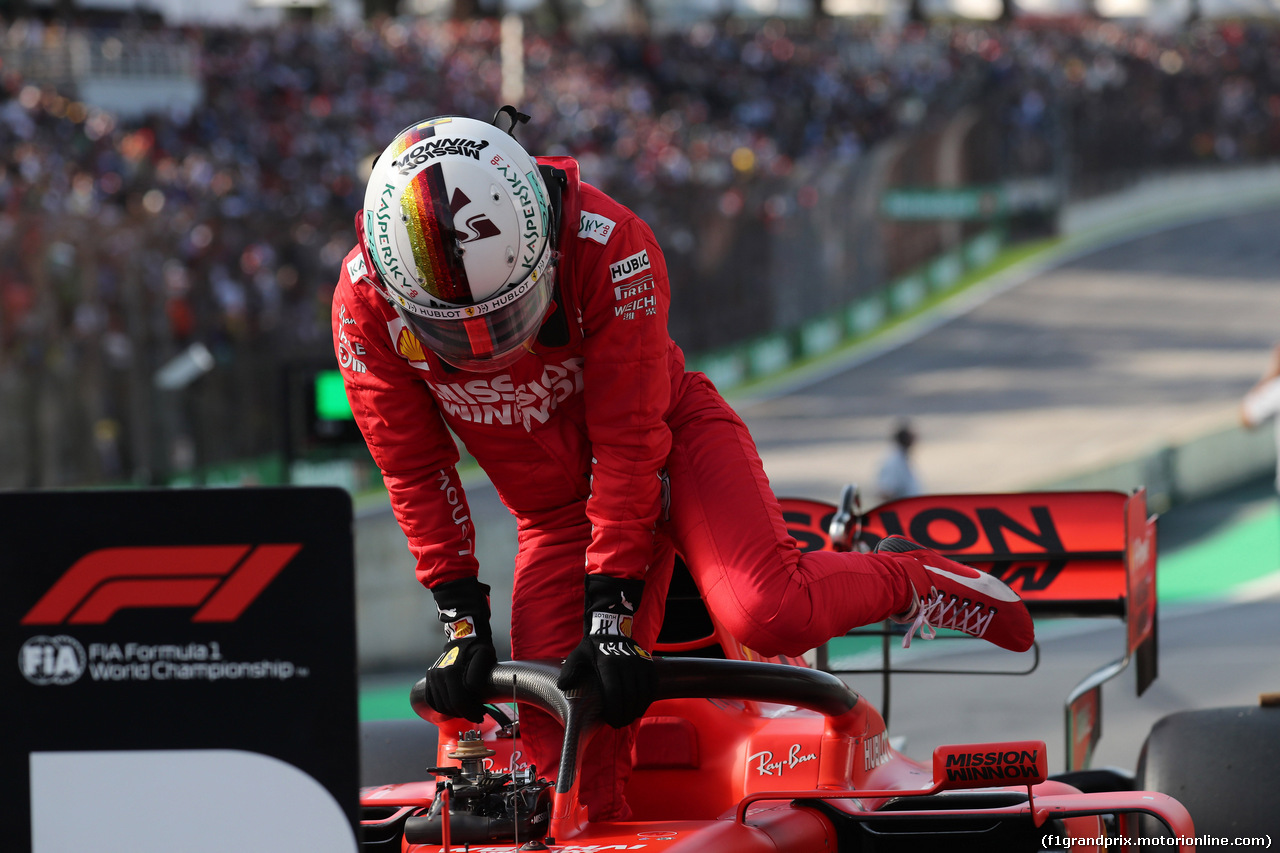 GP BRASILE, 16.11.2019 - Qualifiche, 2nd place Sebastian Vettel (GER) Ferrari SF90