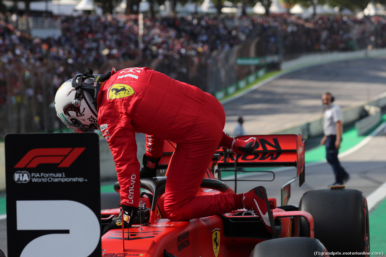 GP BRASILE, 16.11.2019 - Qualifiche, 2nd place Sebastian Vettel (GER) Ferrari SF90