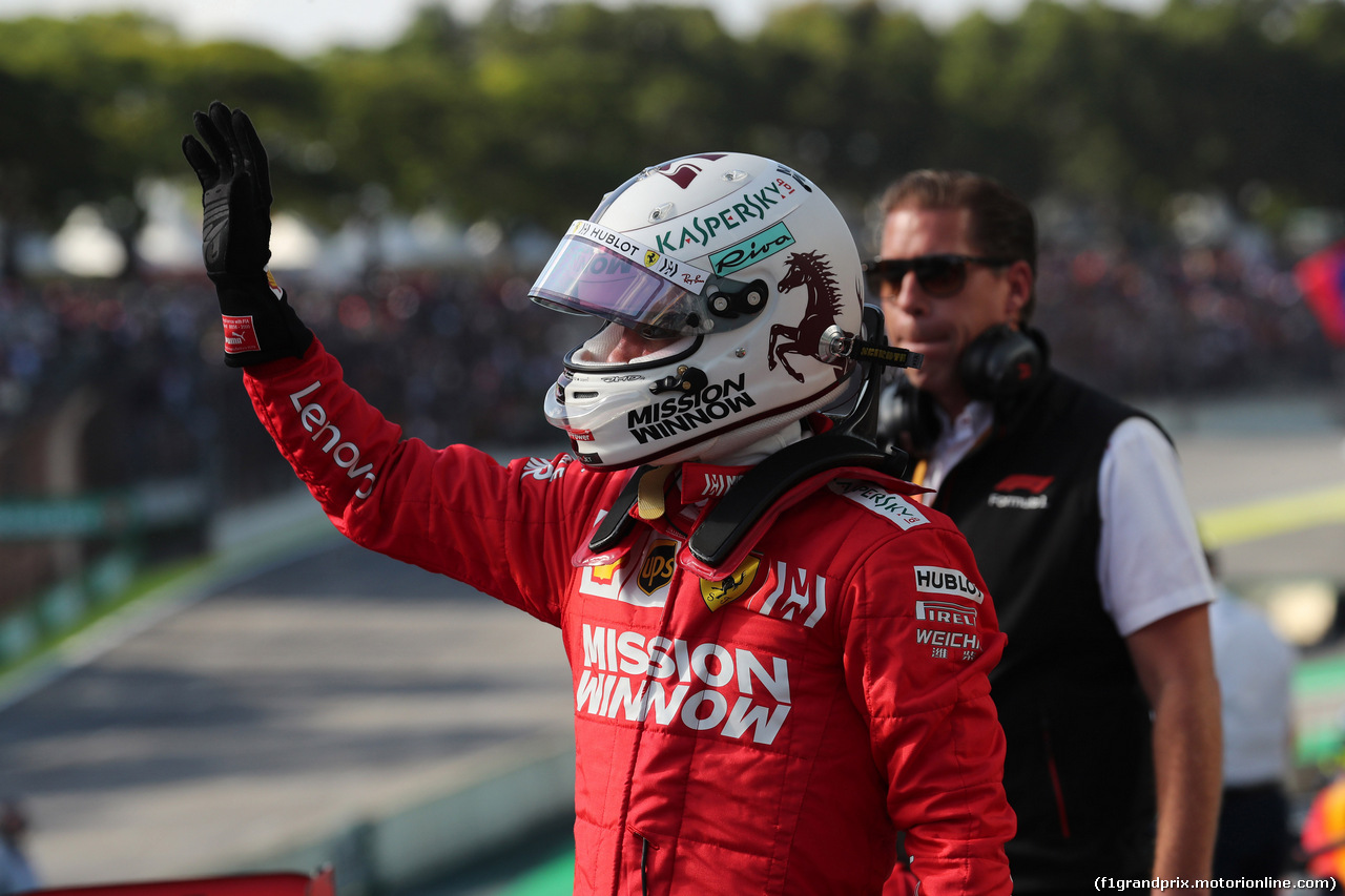 GP BRASILE, 16.11.2019 - Qualifiche, 2nd place Sebastian Vettel (GER) Ferrari SF90