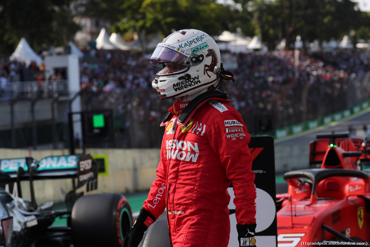 GP BRASILE, 16.11.2019 - Qualifiche, 2nd place Sebastian Vettel (GER) Ferrari SF90