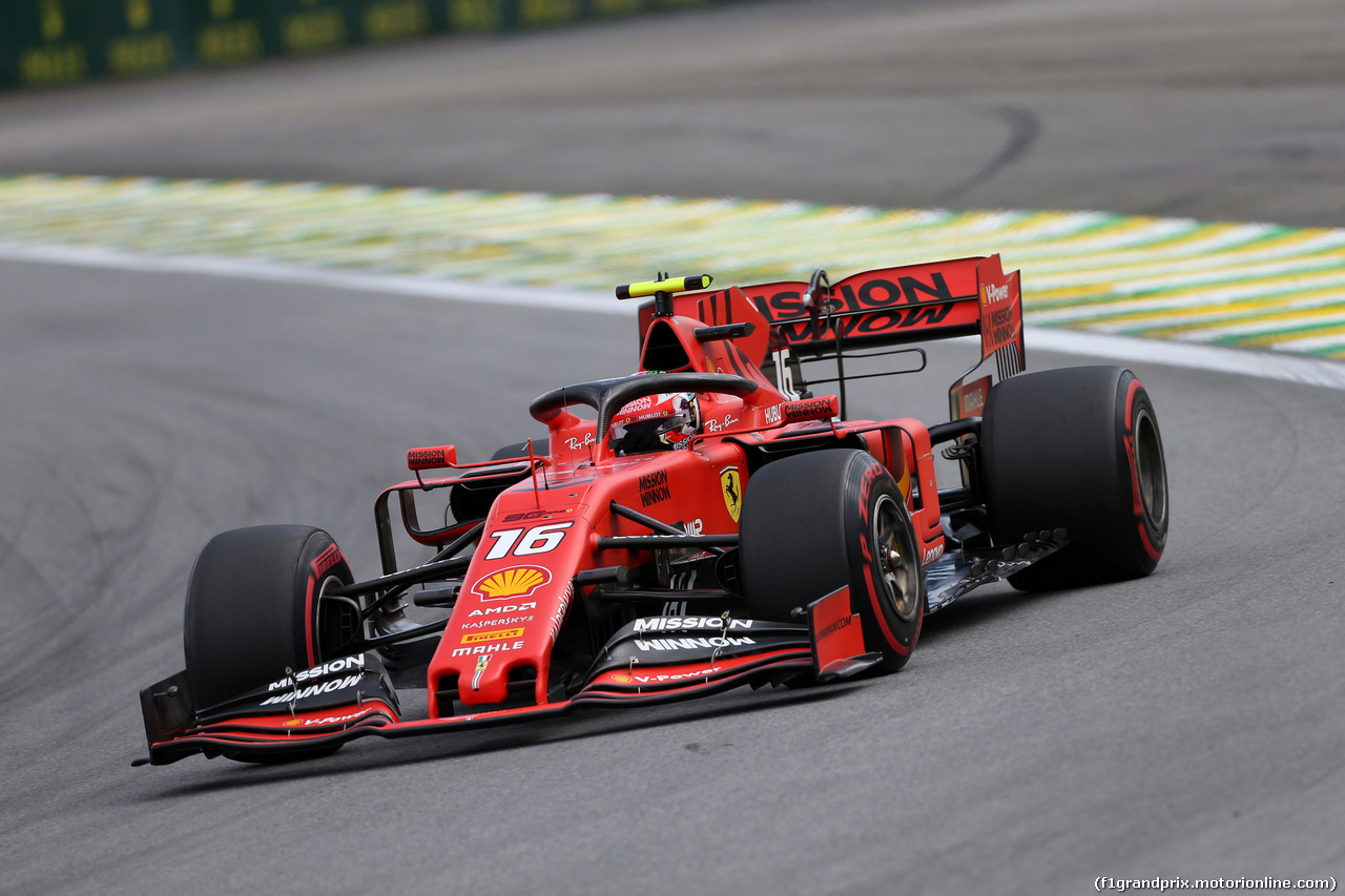 GP BRASILE, 16.11.2019 - Qualifiche, Charles Leclerc (MON) Ferrari SF90