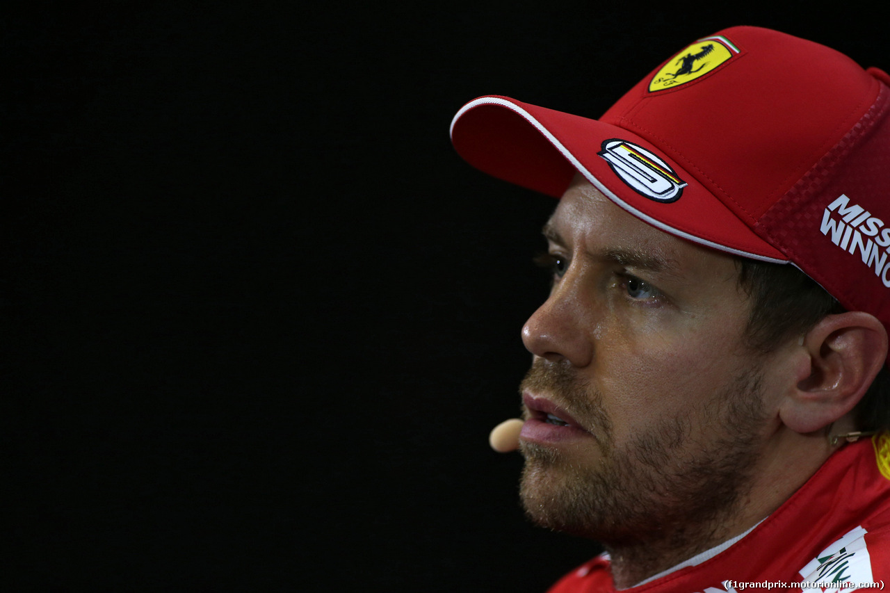 GP BRASILE, 16.11.2019 - Qualifiche, Conferenza Stampa, Sebastian Vettel (GER) Ferrari SF90