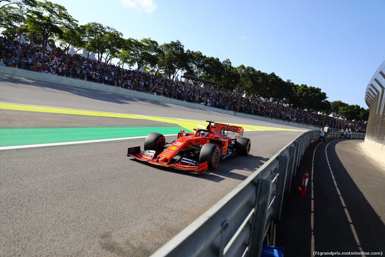 GP BRASILE, 16.11.2019 - Qualifiche, Sebastian Vettel (GER) Ferrari SF90