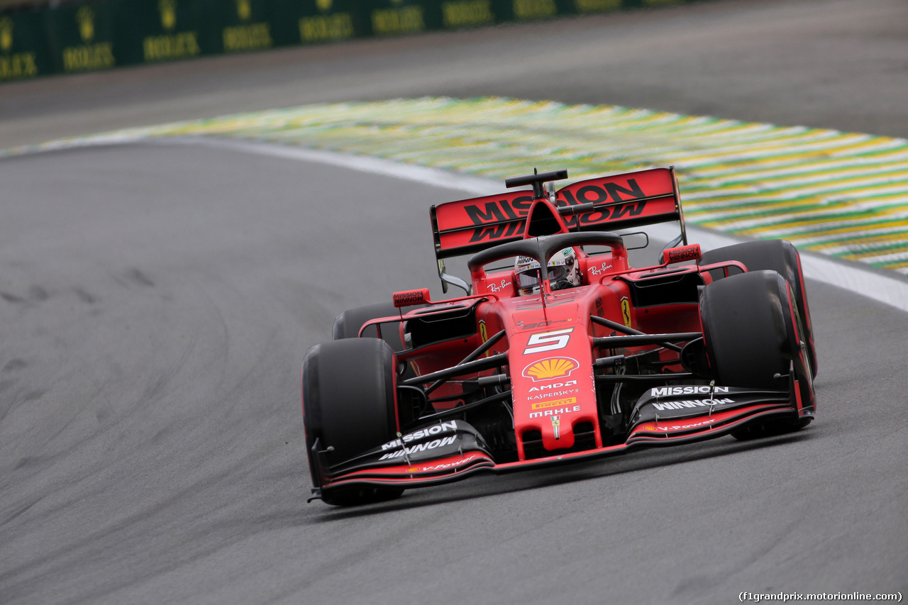 GP BRASILE, 16.11.2019 - Qualifiche, Sebastian Vettel (GER) Ferrari SF90