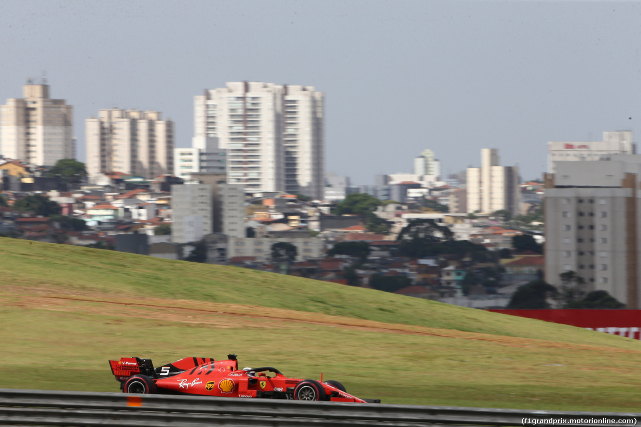 GP BRASILE, 16.11.2019 - Qualifiche, Sebastian Vettel (GER) Ferrari SF90