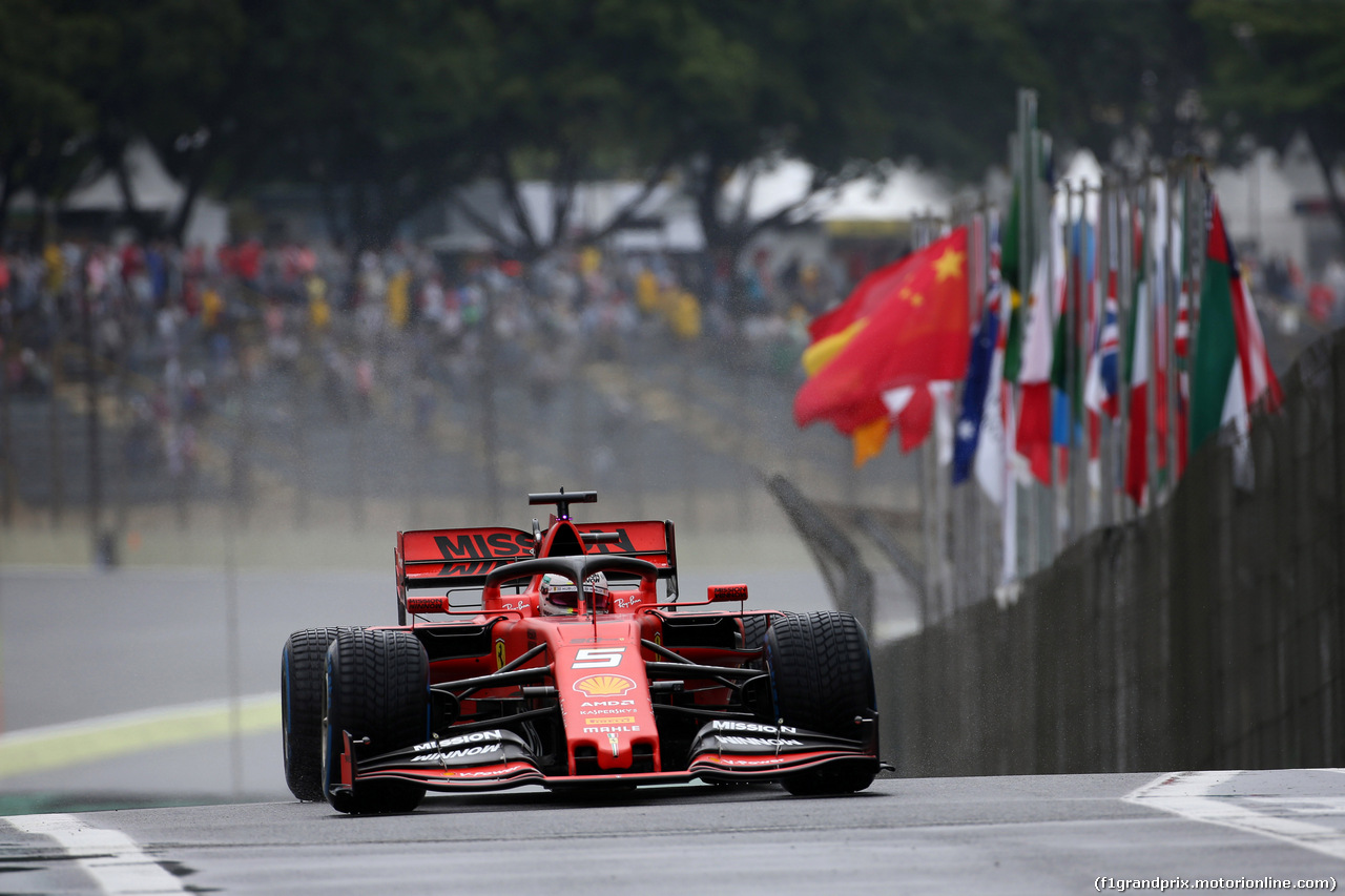 GP BRASILE, 15.11.2019 - Prove Libere 1, Sebastian Vettel (GER) Ferrari SF90
