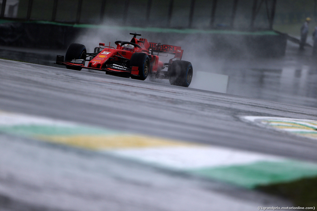 GP BRASILE, 15.11.2019 - Prove Libere 1, Sebastian Vettel (GER) Ferrari SF90