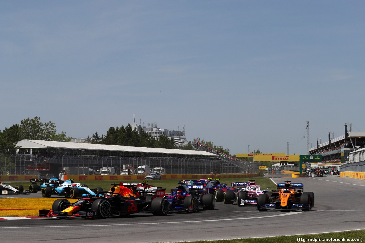GP CANADA, 09.06.2019 - Gara, Start of the race, Max Verstappen (NED) Red Bull Racing RB15