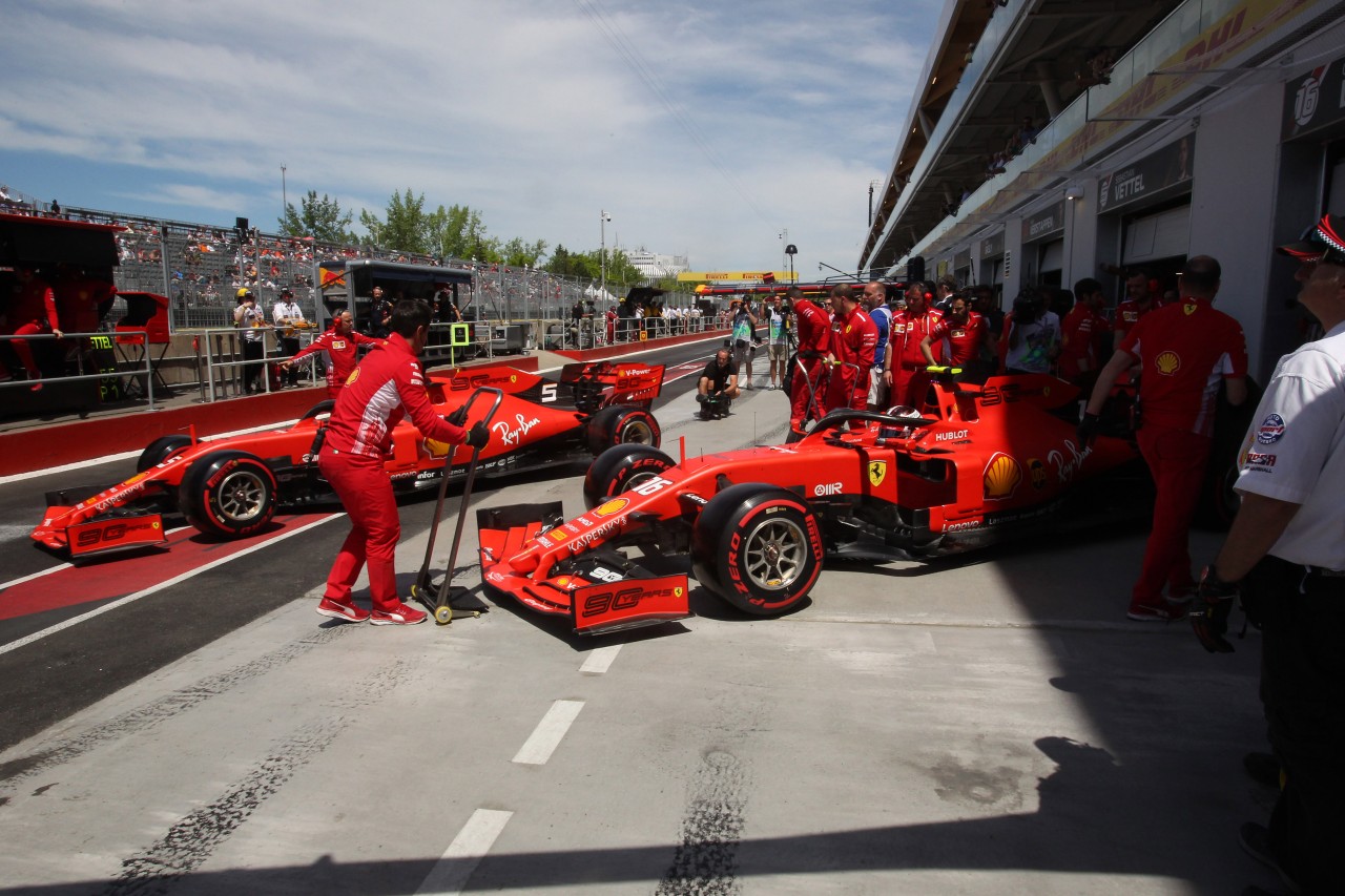 GP CANADA, 08.06.2019 - Prove Libere 3, Charles Leclerc (MON) Ferrari SF90 e Sebastian Vettel (GER) Ferrari SF90