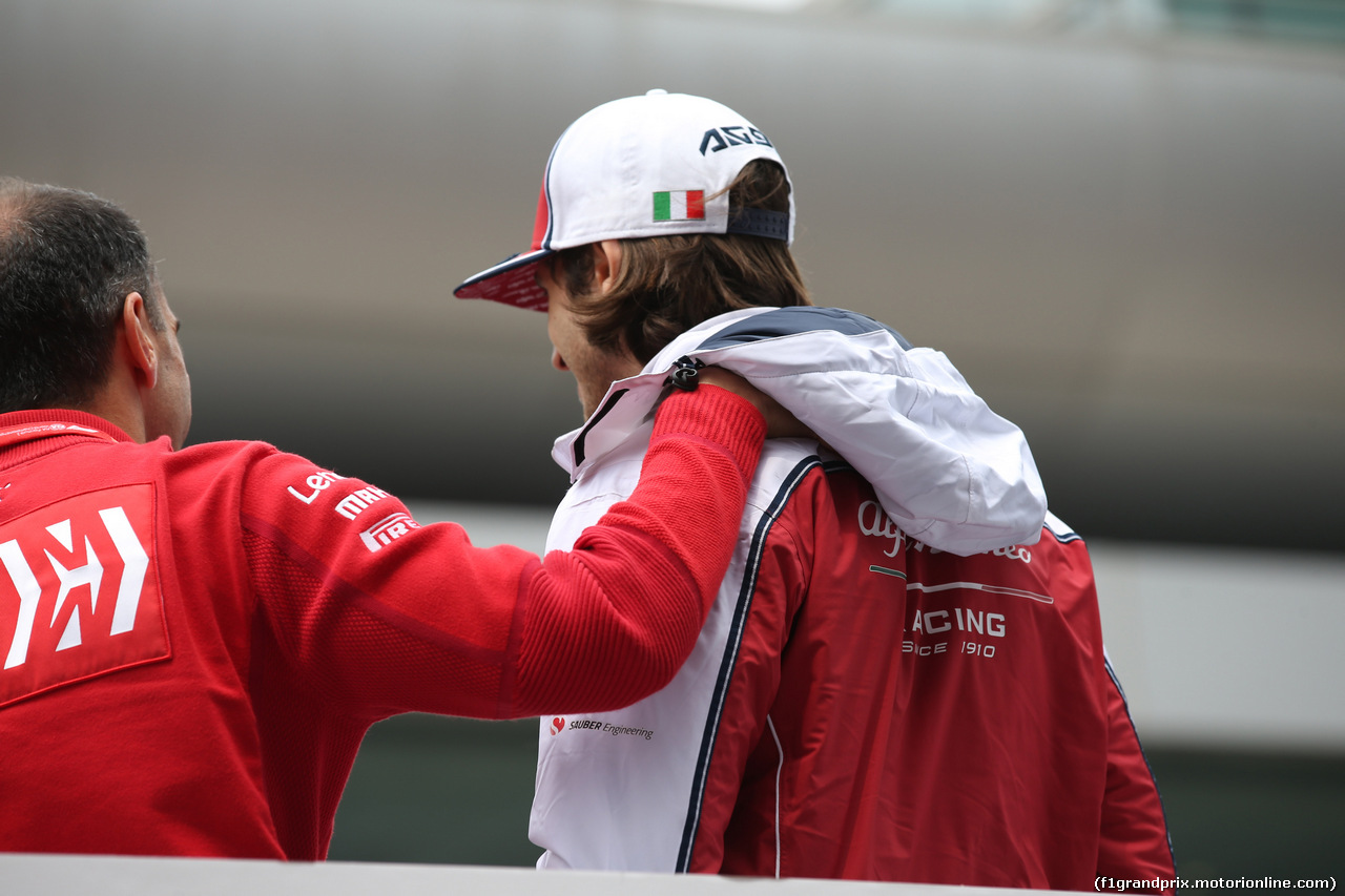 GP CINA, 14.04.2019- driver parade, Antonio Giovinazzi (ITA) Alfa Romeo Racing C38