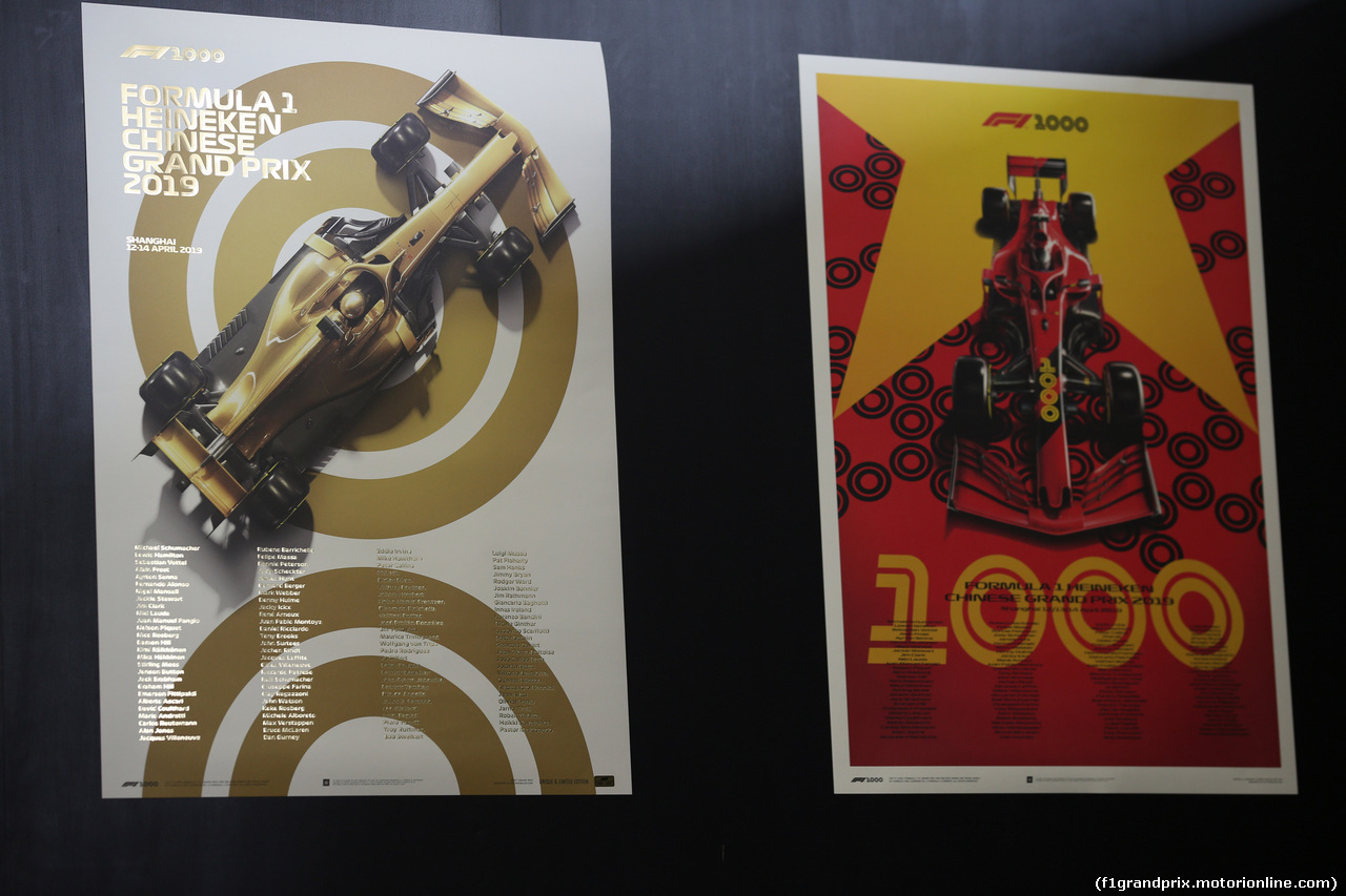 GP CINA, 12.04.2019- 12.04.2019- Official 1000th F1 Gp Poster presentation