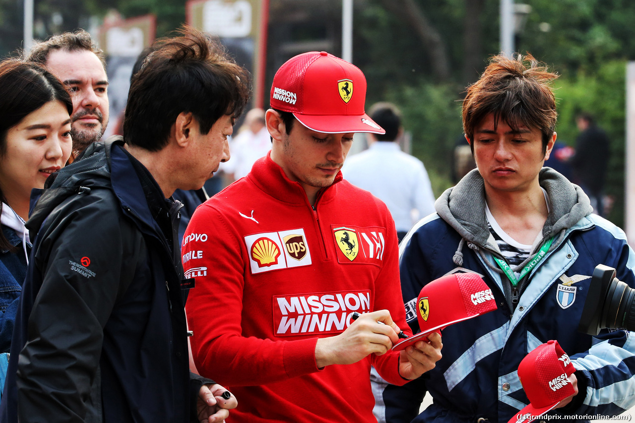GP CINA, 12.04.2019- Charles Leclerc (MON) Ferrari SF90 with fans