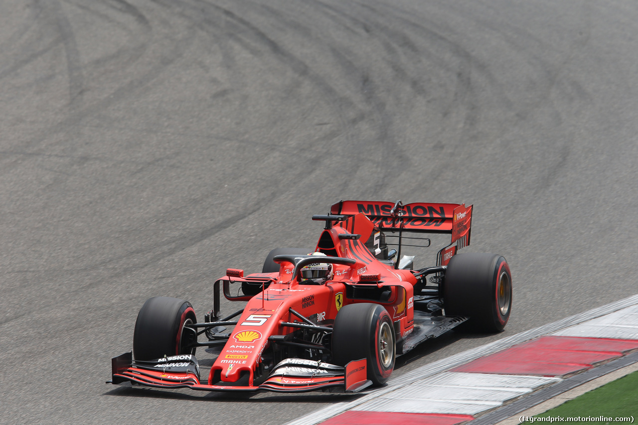 GP CINA, 13.04.2019- Free practice 3, Sebastian Vettel (GER) Ferrari SF90