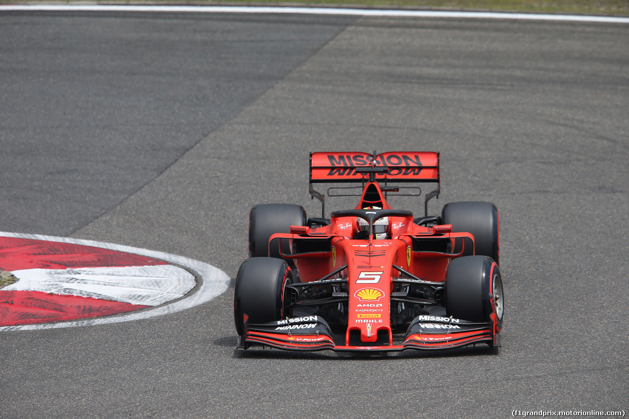 GP CINA, 13.04.2019- Free practice 3, Sebastian Vettel (GER) Ferrari SF90