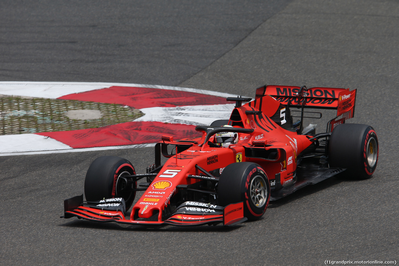 GP CINA, 13.04.2019- Free practice 3, Sebastian Vettel (GER) Ferrari SF90