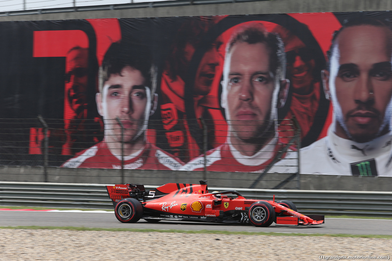 GP CINA, 13.04.2019- Free practice 3, Sebastian Vettel (GER) Ferrari SF90
