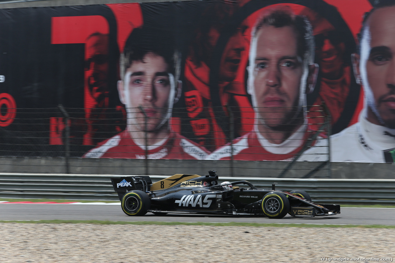 GP CINA, 13.04.2019- Free practice 3, Romain Grosjean (FRA) Haas F1 Team VF-19