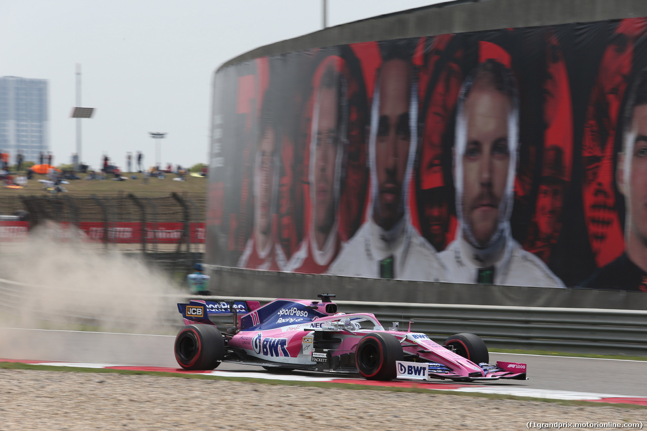 GP CINA, 13.04.2019- Free practice 3, Sergio Perez (MEX) Racing Point F1 RP19