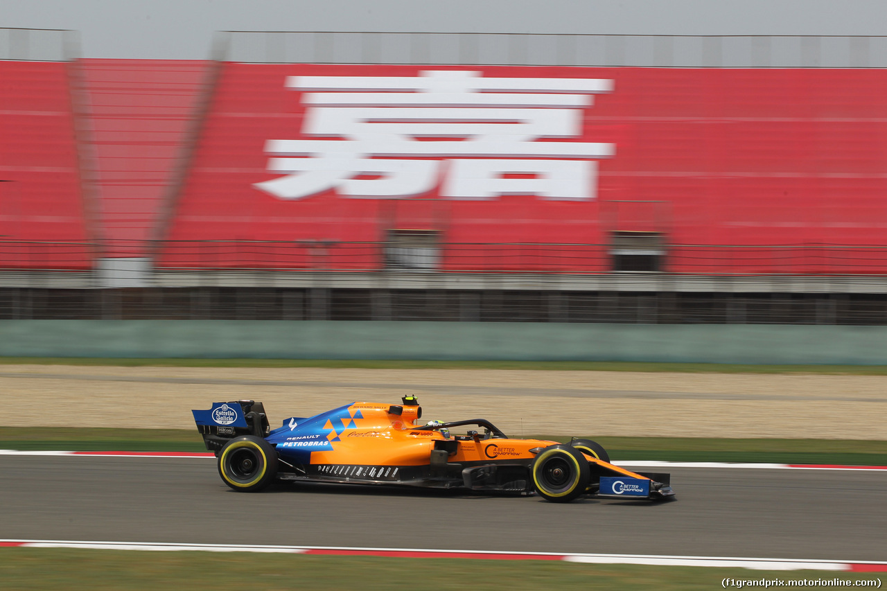 GP CINA, 12.04.2019- Prove Libere 1, Lando Norris (GBR) Mclaren F1 Team MCL34