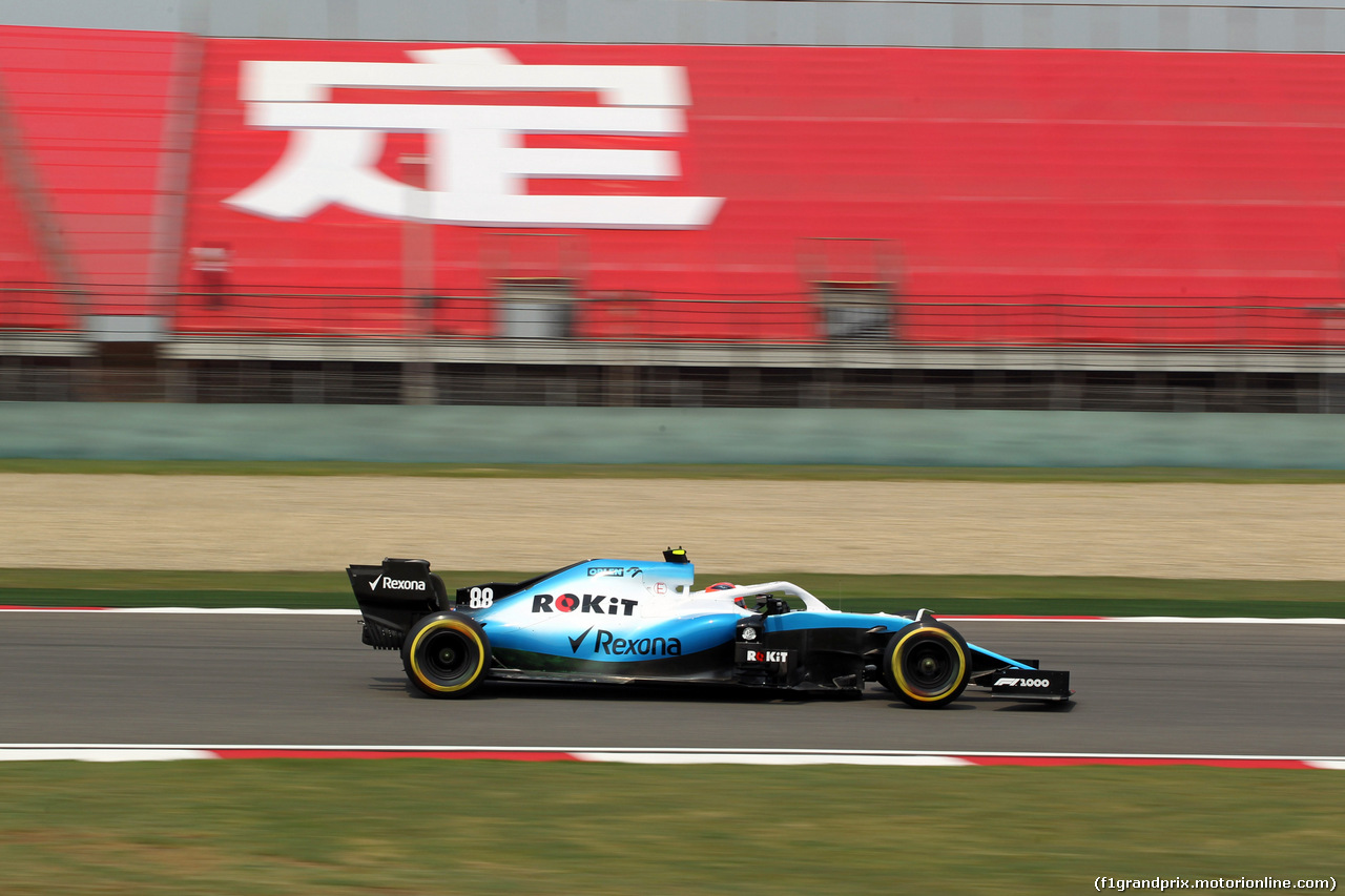 GP CINA, 12.04.2019- Prove Libere 1, Robert Kubica (POL) Williams F1 FW42