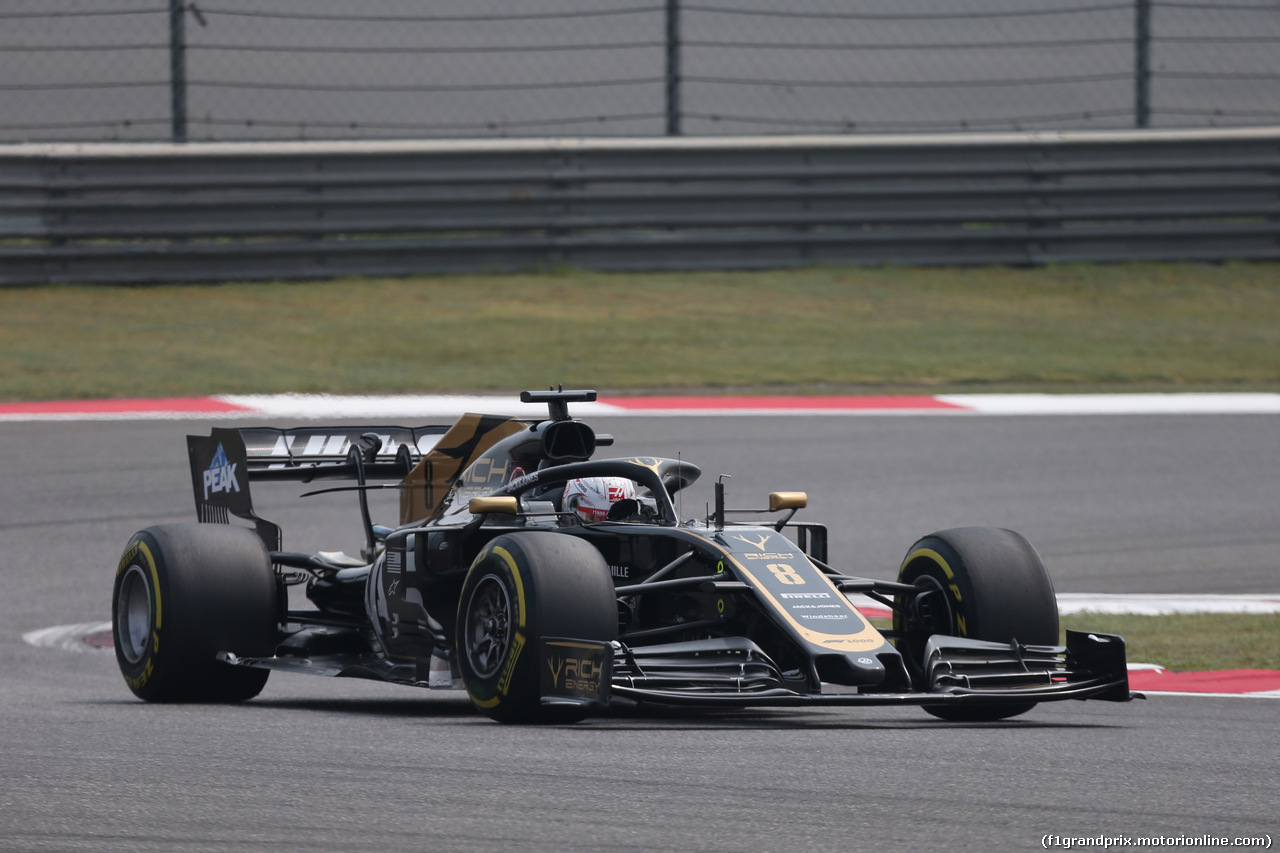 GP CINA, 12.04.2019- Prove Libere 1, Romain Grosjean (FRA) Haas F1 Team VF-19