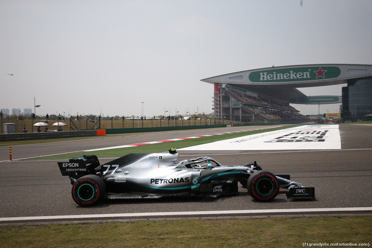 GP CINA, 12.04.2019- Prove Libere 1, Valtteri Bottas (FIN) Mercedes AMG F1 W10 EQ Power