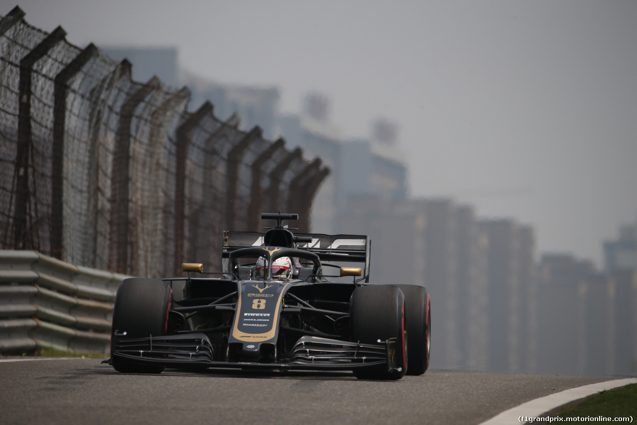 GP CINA, 12.04.2019- Prove Libere 1, Romain Grosjean (FRA) Haas F1 Team VF-19