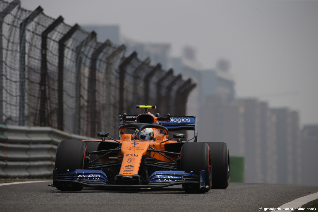 GP CINA, 12.04.2019- Prove Libere 1, Lando Norris (GBR) Mclaren F1 Team MCL34