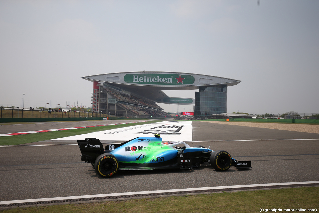 GP CINA, 12.04.2019- Prove Libere 1, Robert Kubica (POL) Williams F1 FW42
