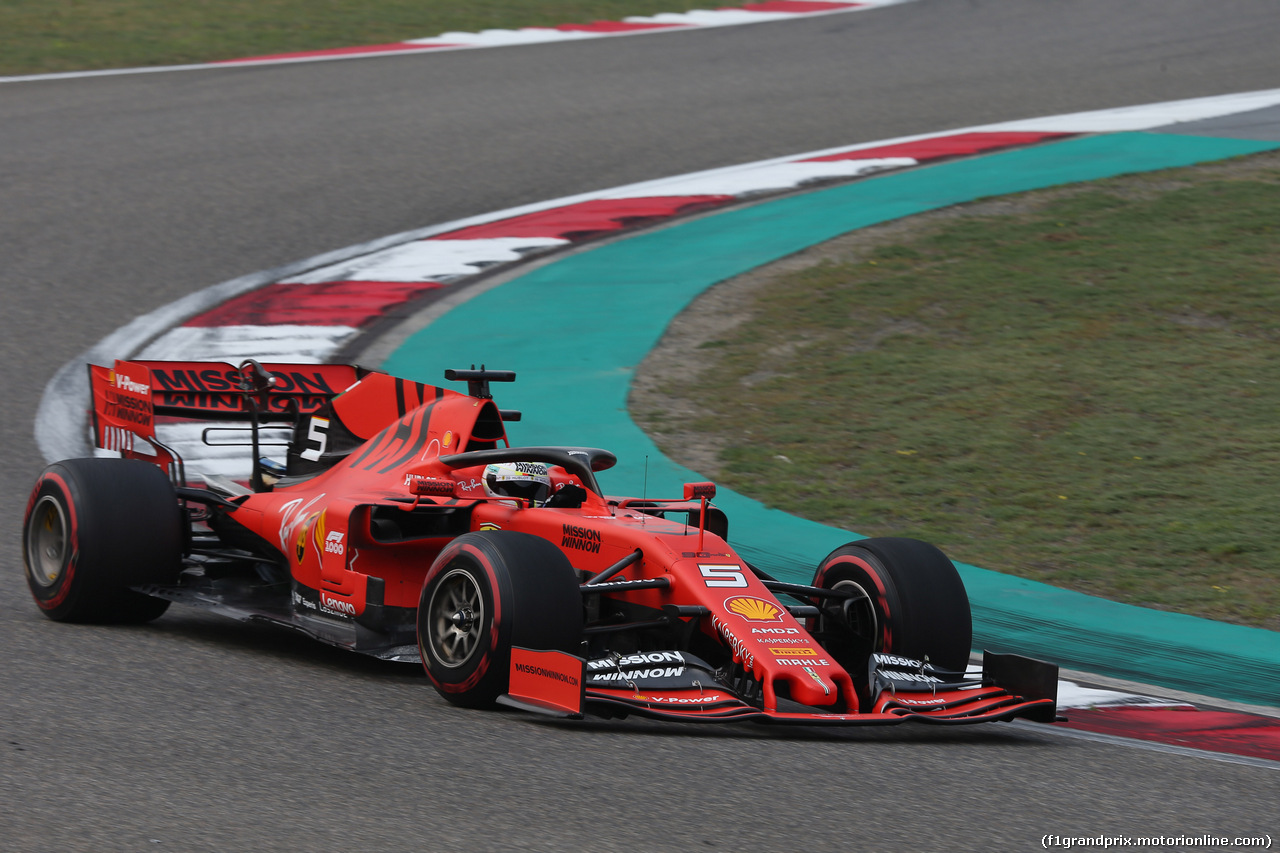 GP CINA, 12.04.2019- Prove Libere 2, Sebastian Vettel (GER) Ferrari SF90
