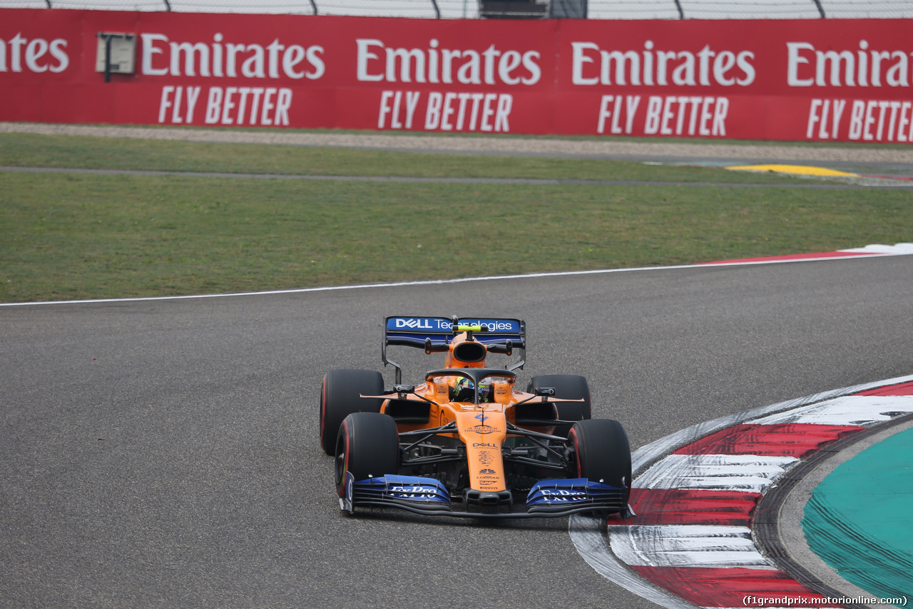 GP CINA, 12.04.2019- Prove Libere 2, Lando Norris (GBR) Mclaren F1 Team MCL34