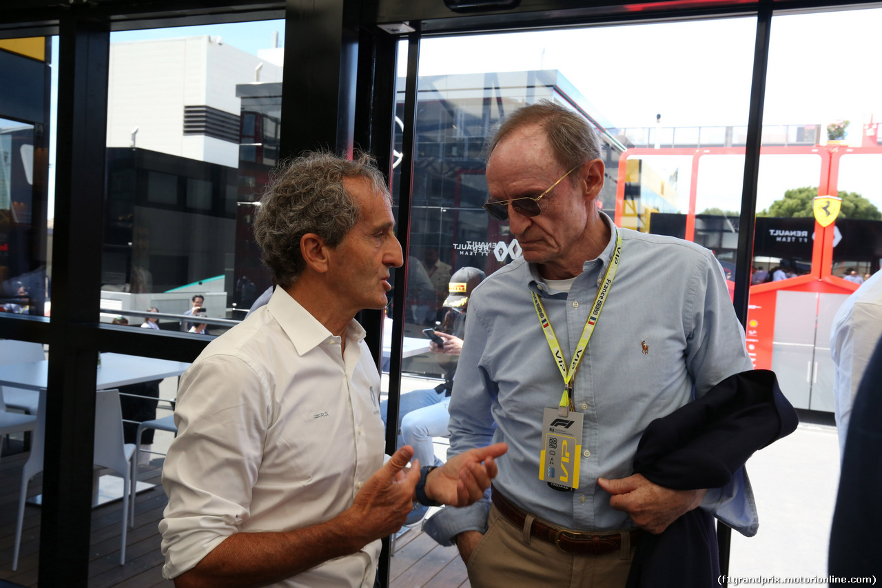GP FRANCIA, 23.06.2019 - Alain Prost (FRA) Renault Sport F1 Team Special Advisor e Jean-Claude Killy (FRA) Former Ski Gara