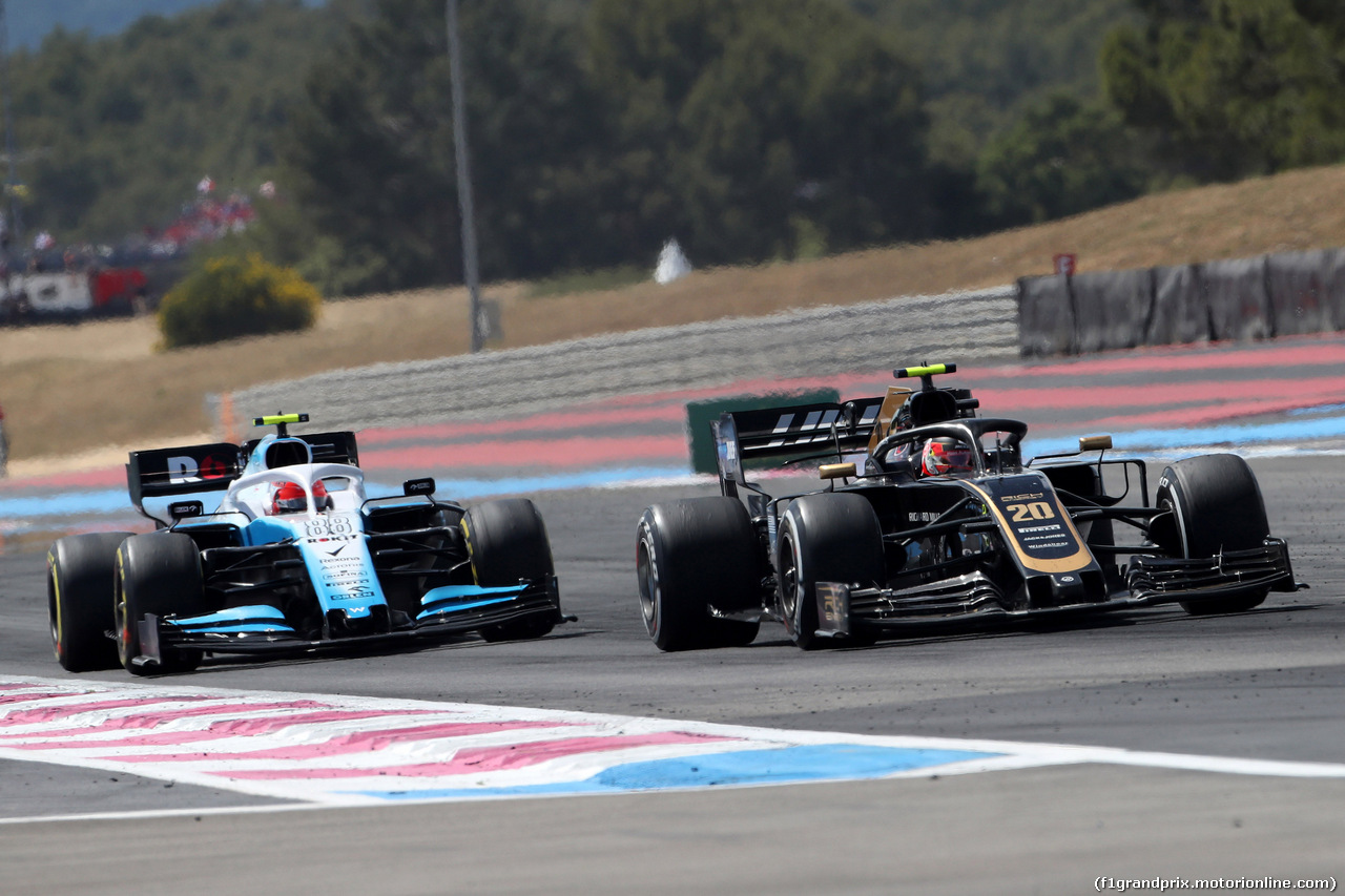 GP FRANCIA, 23.06.2019 - Gara, Robert Kubica (POL) Williams Racing FW42 e Kevin Magnussen (DEN) Haas F1 Team VF-19