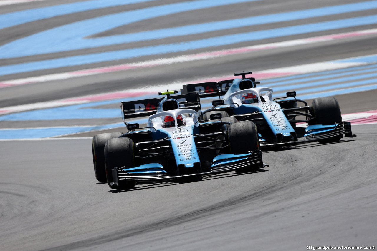GP FRANCIA, 23.06.2019 - Gara, Robert Kubica (POL) Williams Racing FW42 e George Russell (GBR) Williams Racing FW42