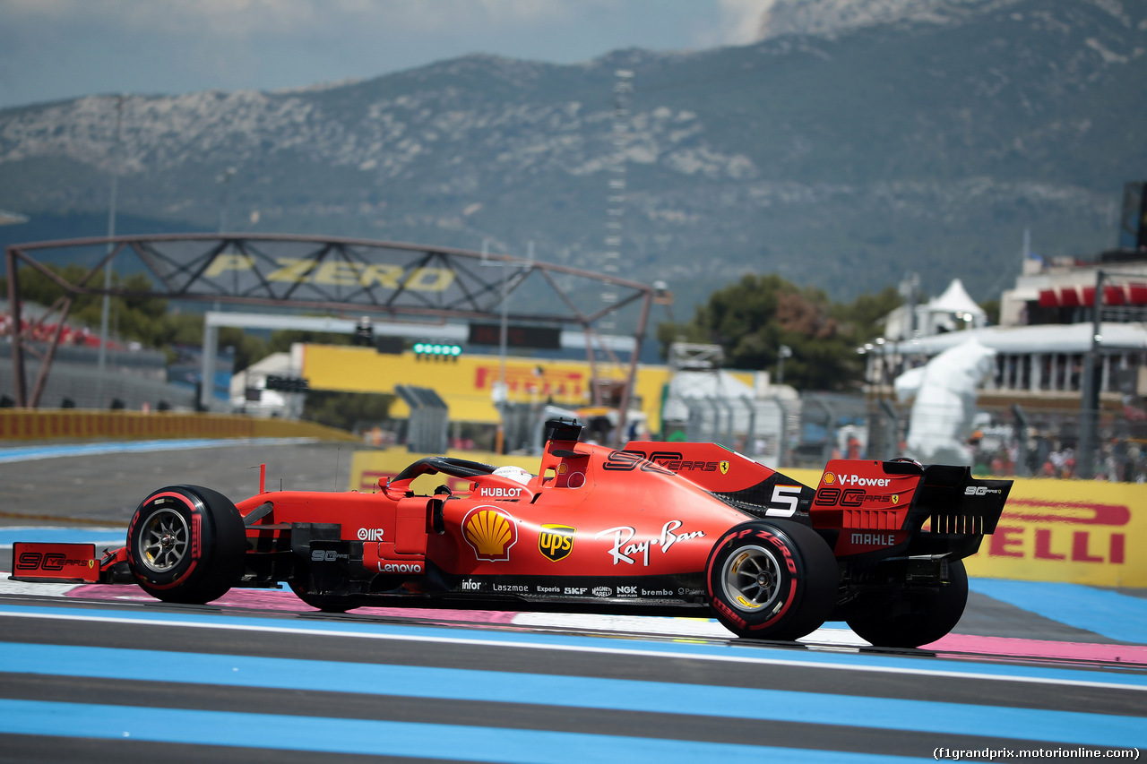 GP FRANCIA, 22.06.2019 - Prove Libere 3, Sebastian Vettel (GER) Ferrari SF90