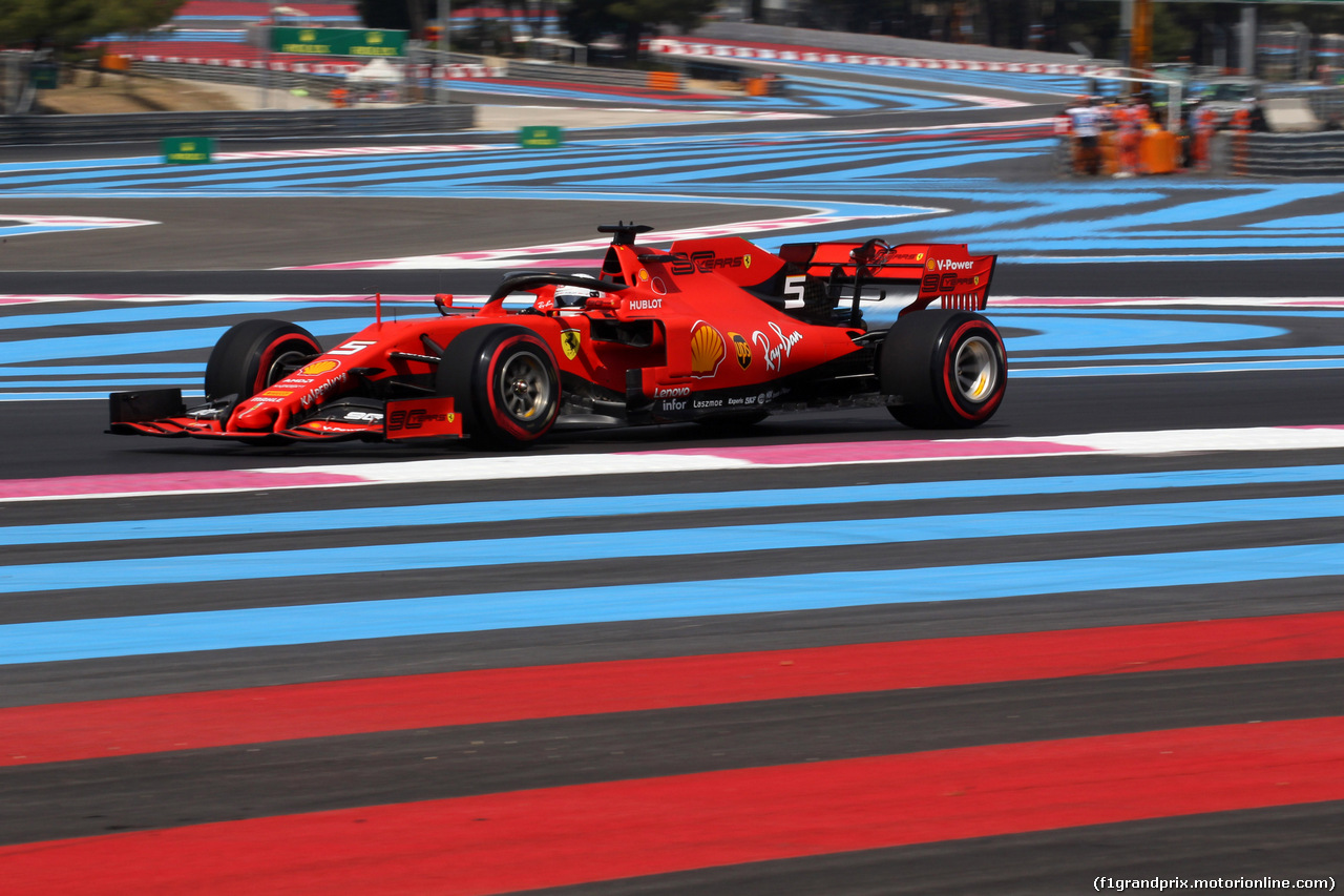 GP FRANCIA, 21.06.2019 - Prove Libere 1, Sebastian Vettel (GER) Ferrari SF90
