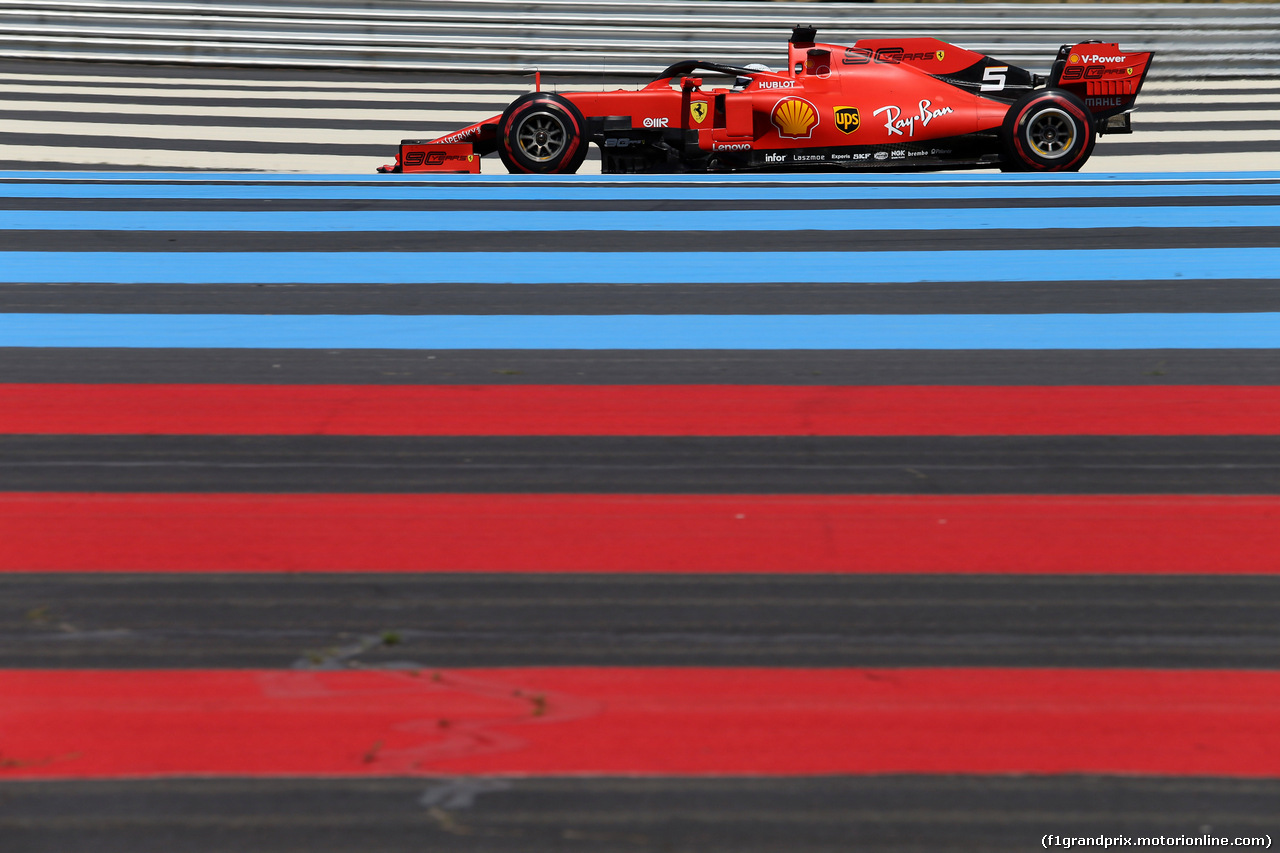GP FRANCIA, 21.06.2019 - Prove Libere 2, Sebastian Vettel (GER) Ferrari SF90